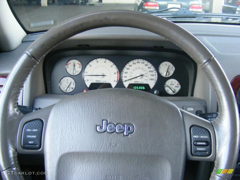 2002 Jeep Grand Cherokee Limited 4x4 Dark Slate Gray Steering Wheel Photo #41528181
