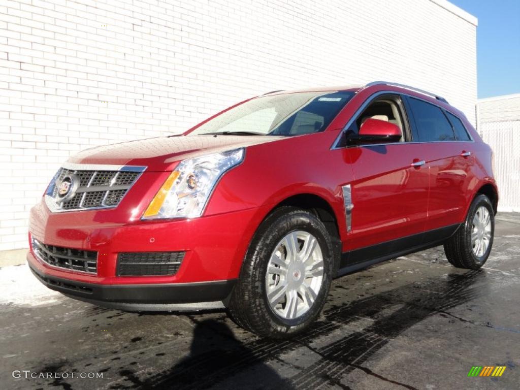 Crystal Red Tintcoat Cadillac SRX