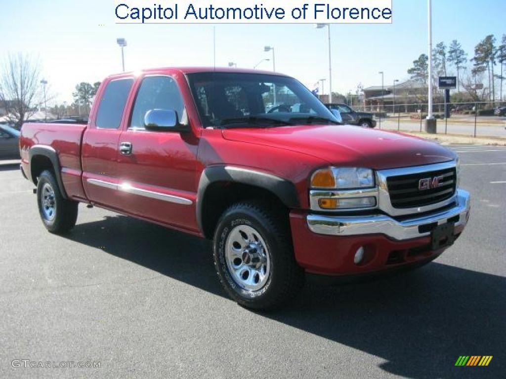 2006 Sierra 1500 Extended Cab 4x4 - Fire Red / Dark Pewter photo #1