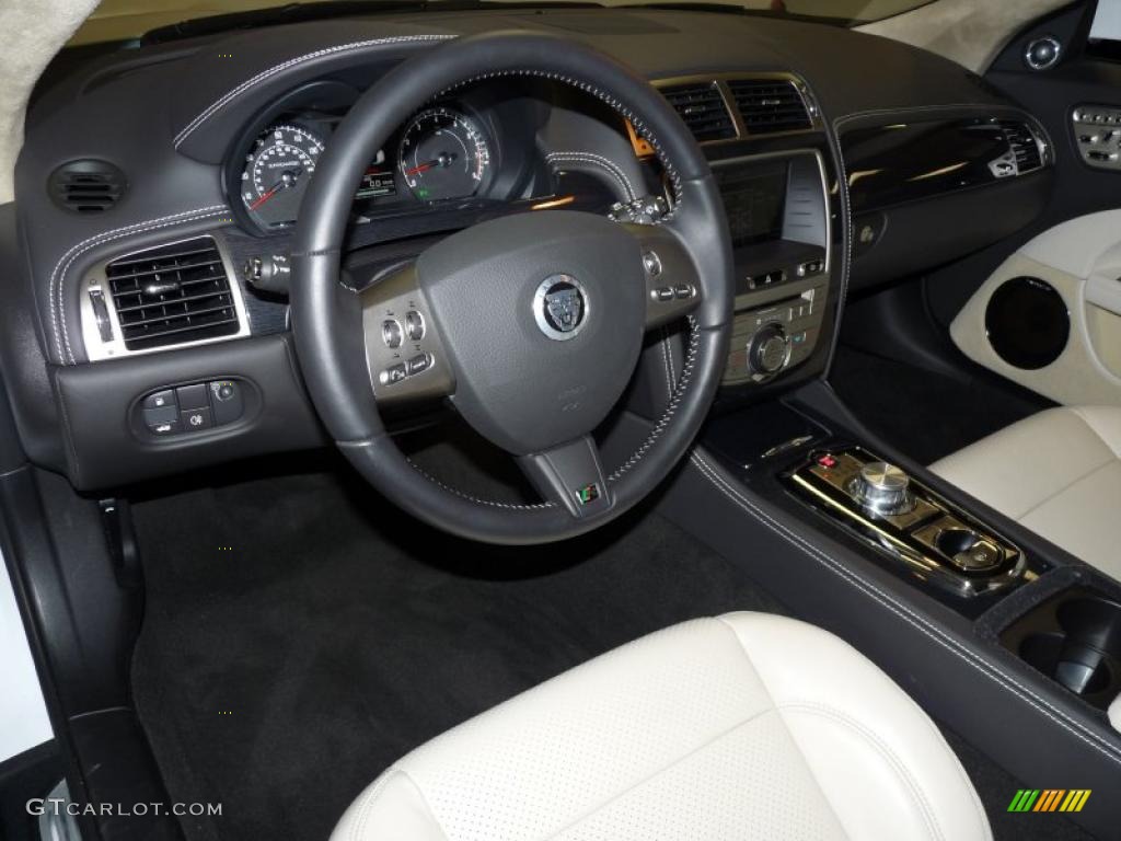 Ivory/Warm Charcoal Interior 2011 Jaguar XK XKR Convertible Photo #41535664