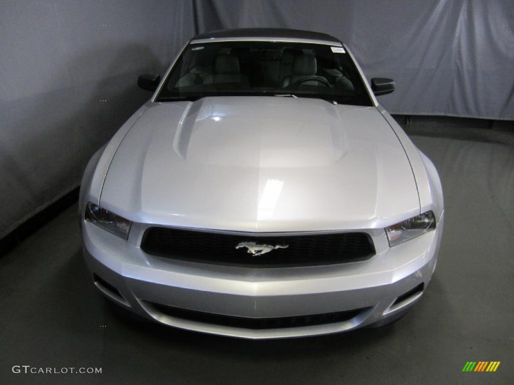 2011 Mustang V6 Premium Convertible - Ingot Silver Metallic / Stone photo #2