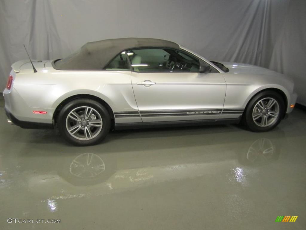 2011 Mustang V6 Premium Convertible - Ingot Silver Metallic / Stone photo #11