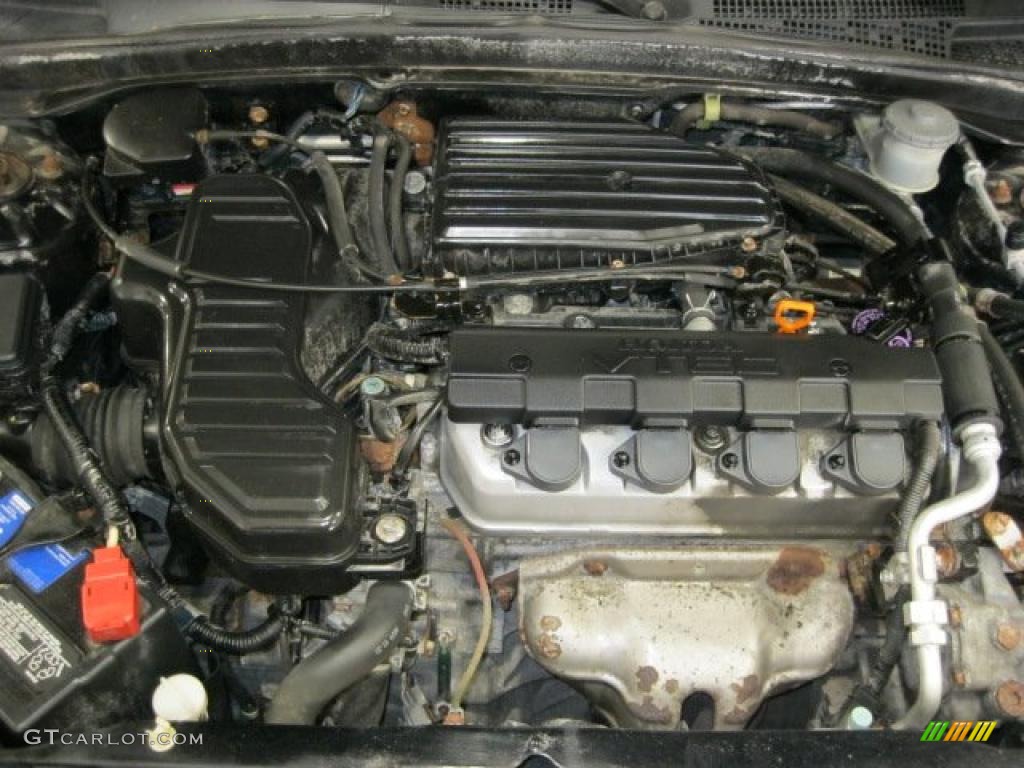 2002 Honda Civic EX Sedan 1.7 Liter SOHC 16-Valve 4 Cylinder Engine Photo #41538524