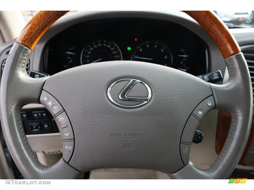 2004 Lexus LX 470 Ivory Steering Wheel Photo #41538824