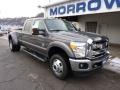2011 Sterling Gray Metallic Ford F350 Super Duty Lariat Crew Cab 4x4 Dually  photo #3