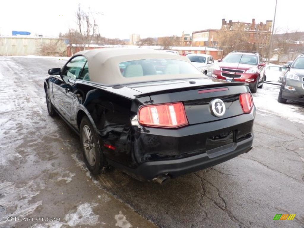 2011 Mustang V6 Premium Convertible - Ebony Black / Stone photo #8