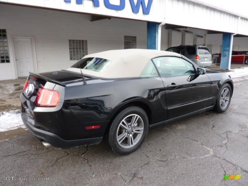 2011 Mustang V6 Premium Convertible - Ebony Black / Stone photo #10