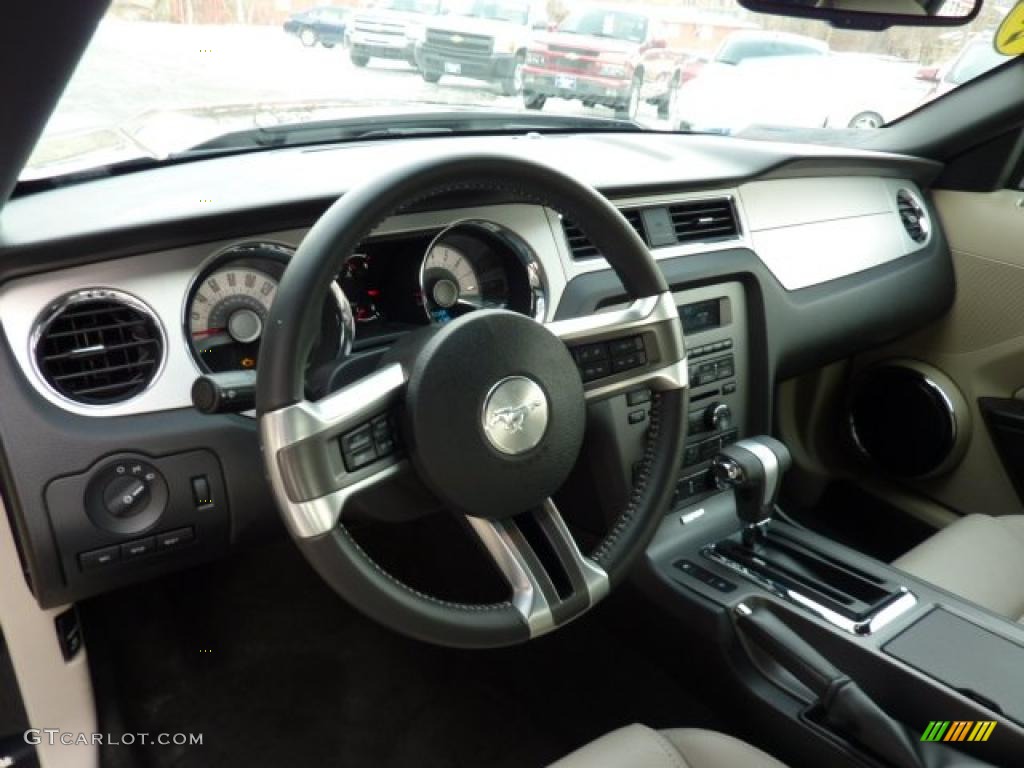 2011 Mustang V6 Premium Convertible - Ebony Black / Stone photo #13