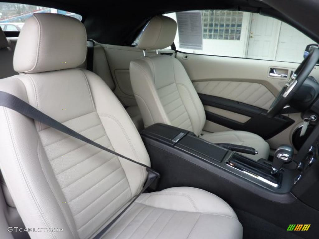Stone Interior 2011 Ford Mustang V6 Premium Convertible Photo #41540428