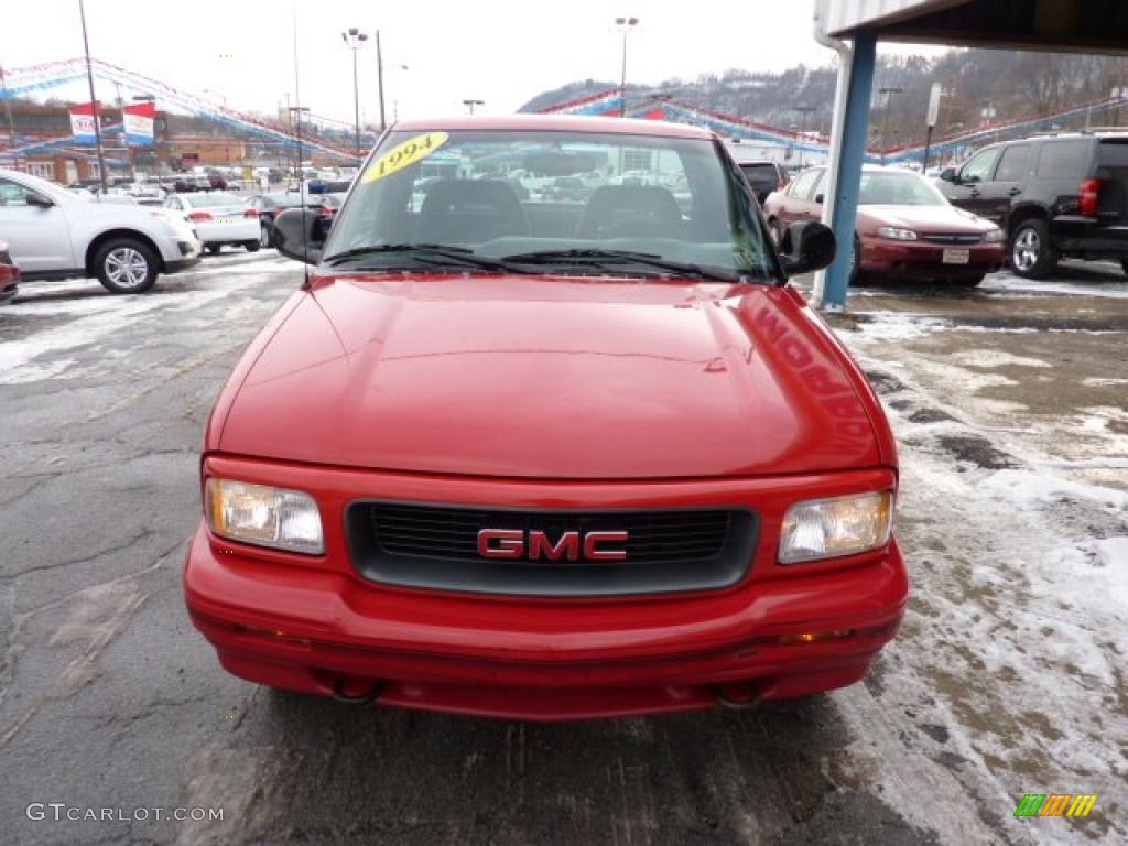 1994 Sonoma SLS Extended Cab 4x4 - Bright Red / Graphite photo #4