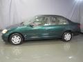 2002 Clover Green Metallic Honda Civic LX Sedan  photo #3