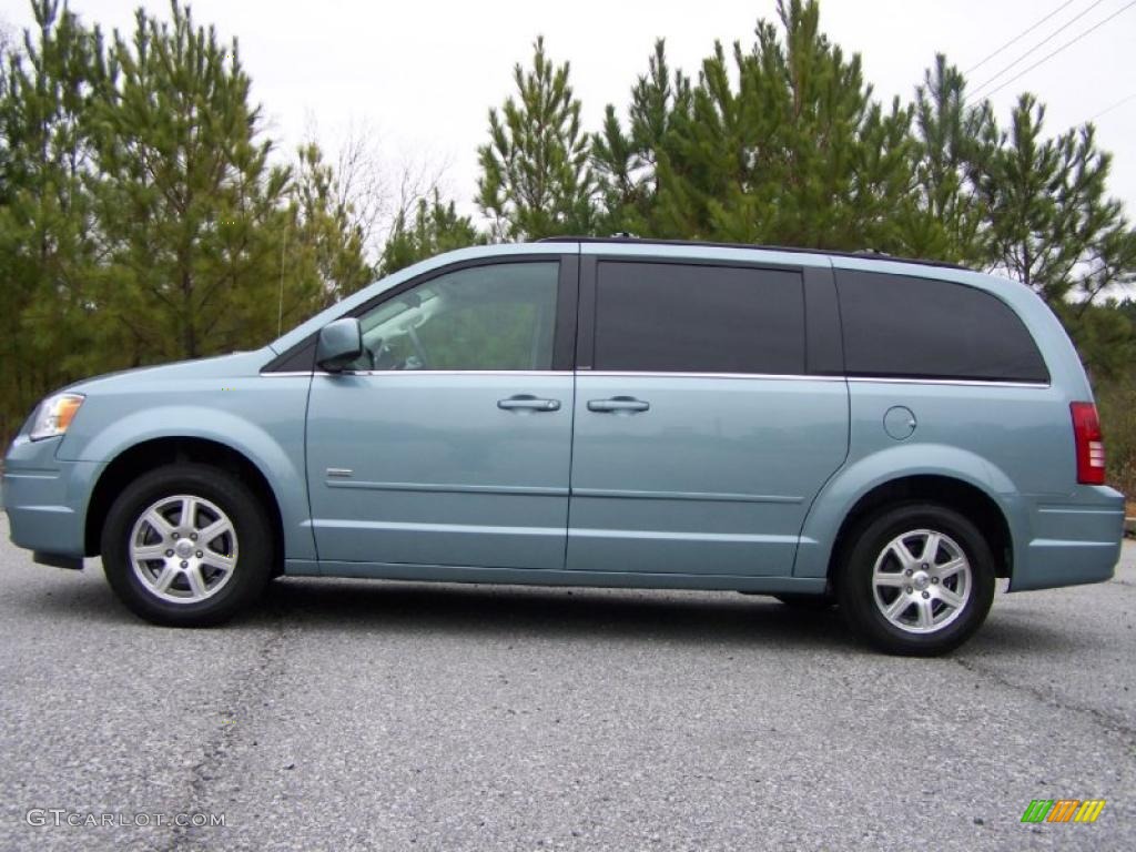 2008 Town & Country Touring Signature Series - Clearwater Blue Pearlcoat / Medium Slate Gray/Light Shale photo #12