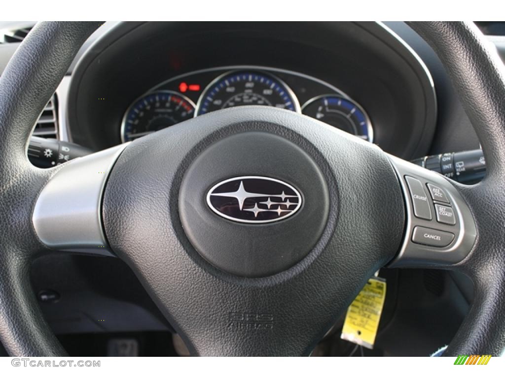 2010 Subaru Forester 2.5 X Black Steering Wheel Photo #41544161