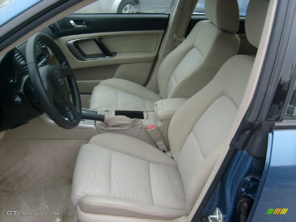 2007 Outback 2.5i Wagon - Newport Blue Pearl / Warm Ivory Tweed photo #10