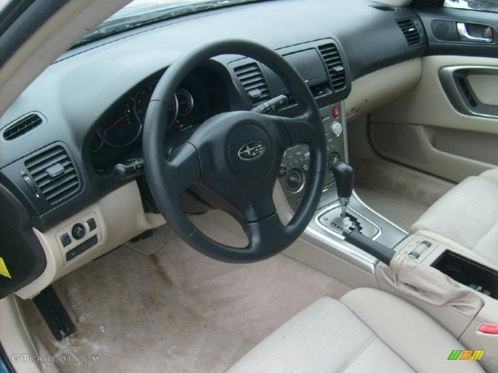 2007 Outback 2.5i Wagon - Newport Blue Pearl / Warm Ivory Tweed photo #11