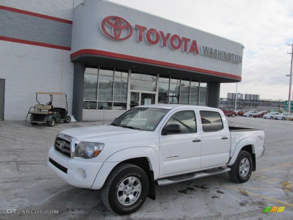 2010 Tacoma V6 SR5 TRD Double Cab 4x4 - Super White / Graphite photo #1