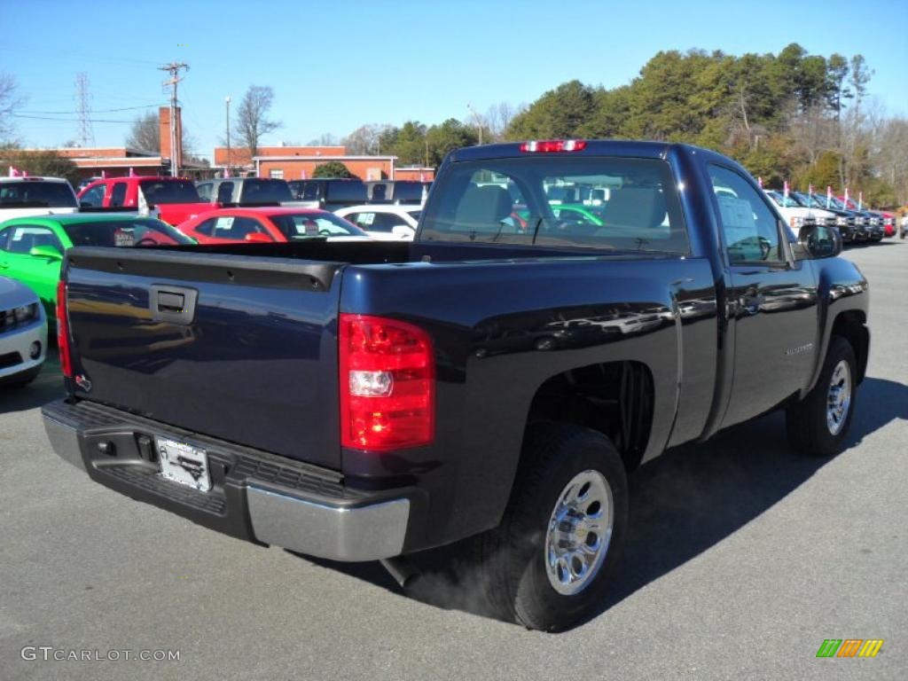 2011 Silverado 1500 Regular Cab - Imperial Blue Metallic / Dark Titanium photo #4