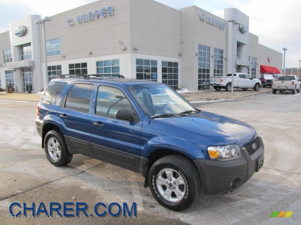 2007 Escape XLT V6 4WD - Vista Blue Metallic / Medium/Dark Flint photo #1