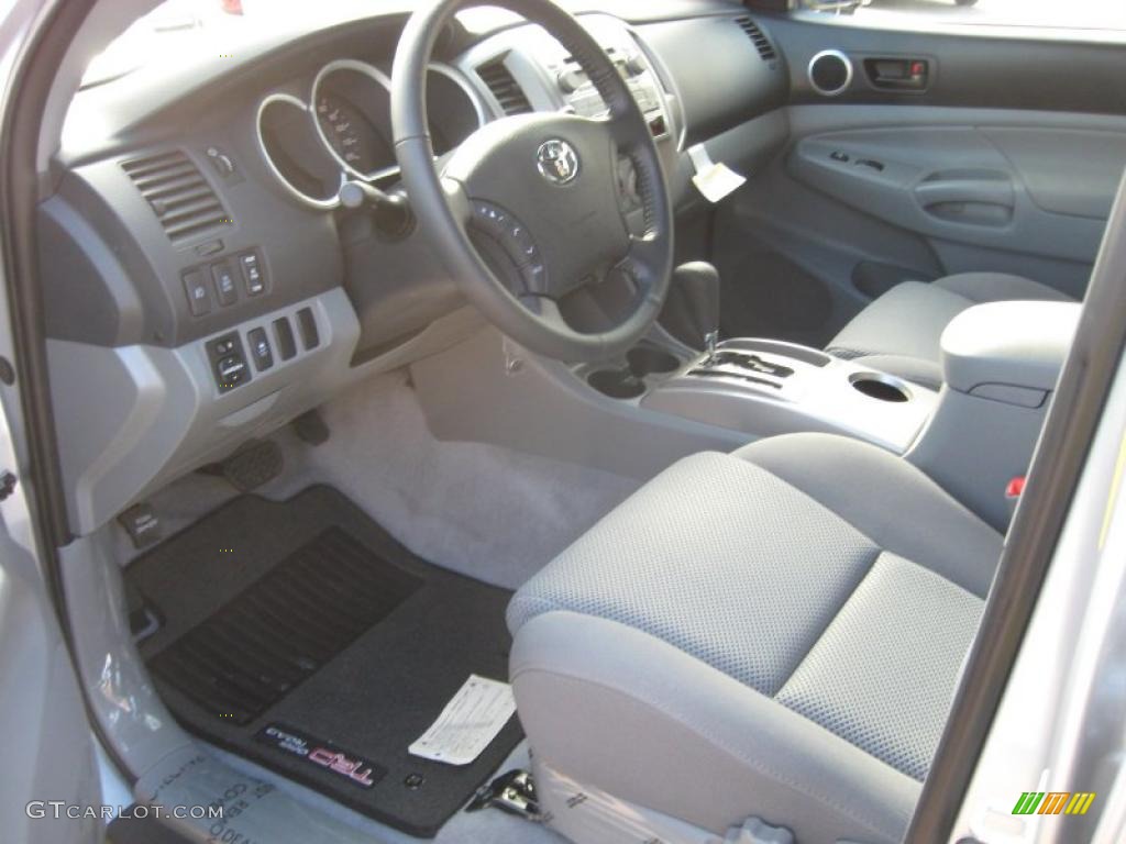 Graphite Gray Interior 2011 Toyota Tacoma V6 TRD PreRunner Double Cab Photo #41549506