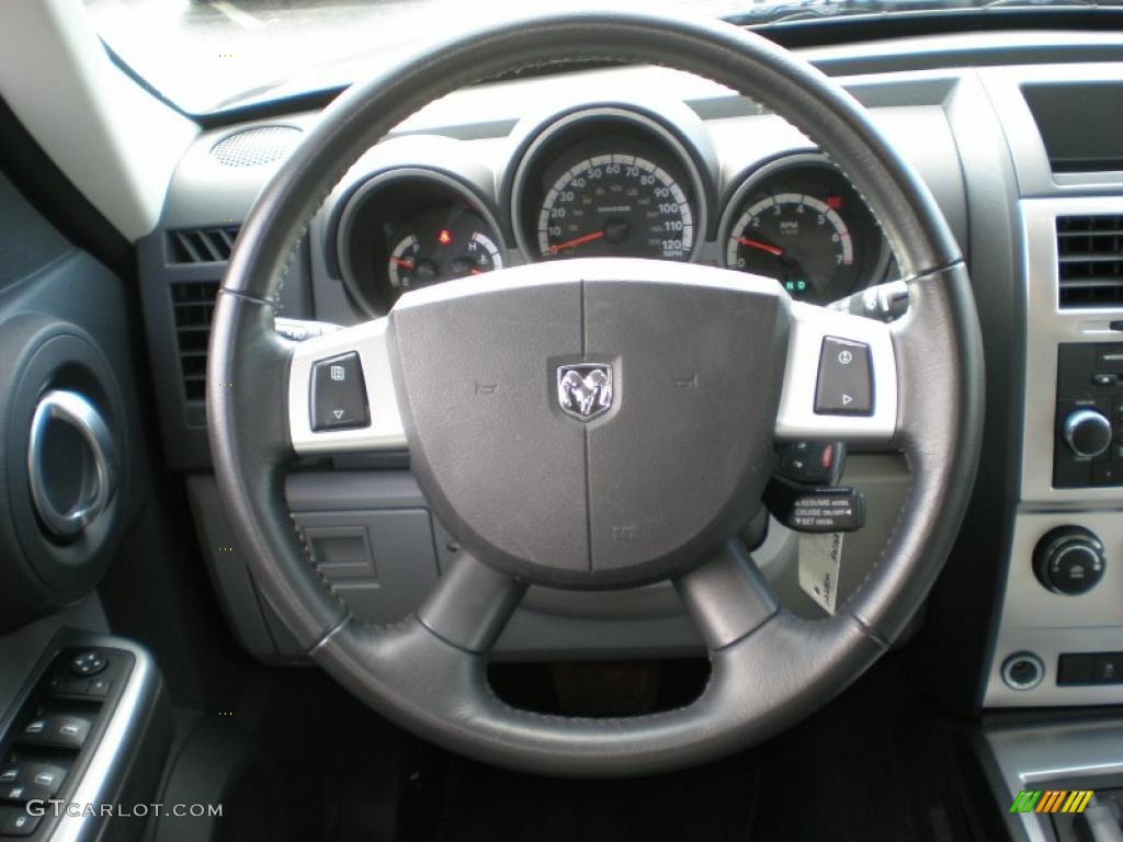 2010 Dodge Nitro SXT 4x4 Dark Slate Gray/Light Slate Gray Steering Wheel Photo #41550562