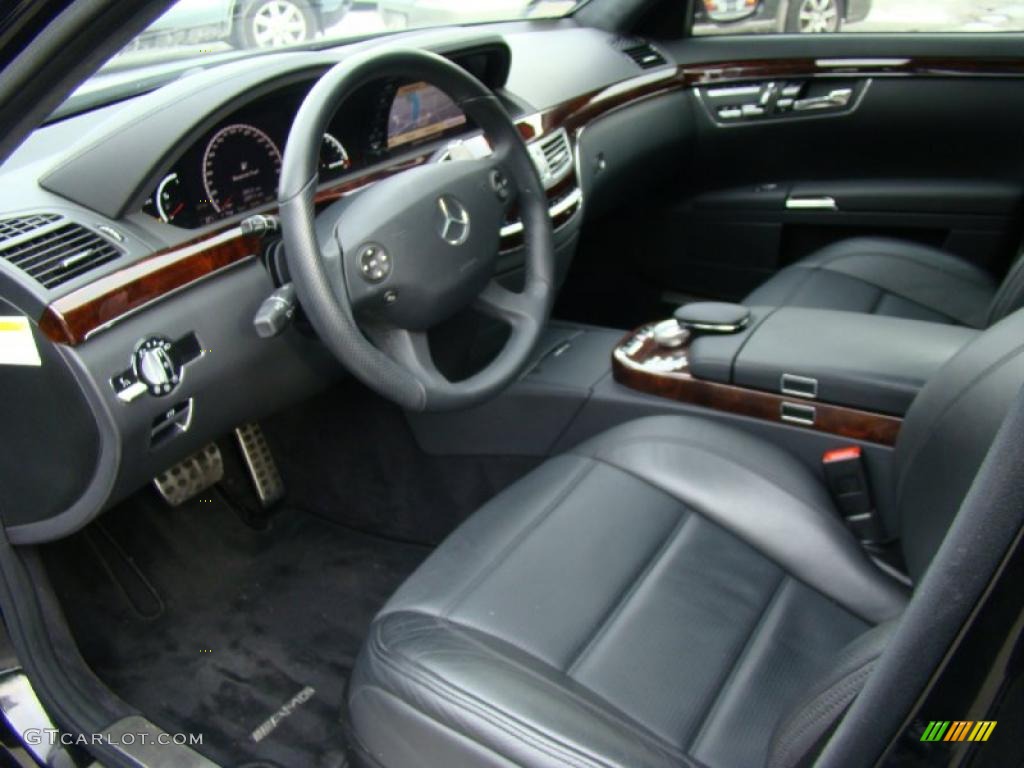 Black Interior 2008 Mercedes-Benz S 63 AMG Sedan Photo #41551518
