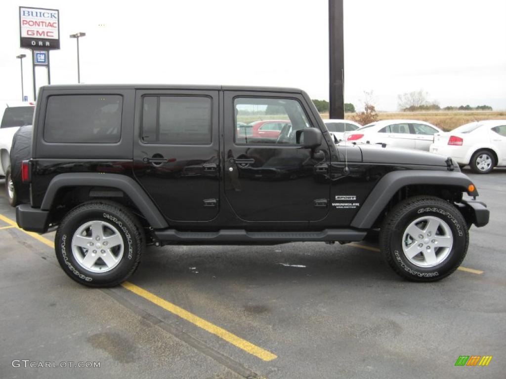 Black 2011 Jeep Wrangler Unlimited Sport 4x4 Exterior Photo #41551886