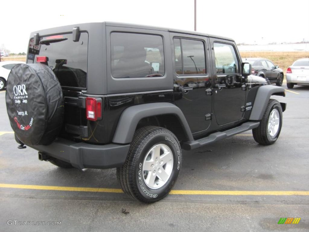 Black 2011 Jeep Wrangler Unlimited Sport 4x4 Exterior Photo #41551894