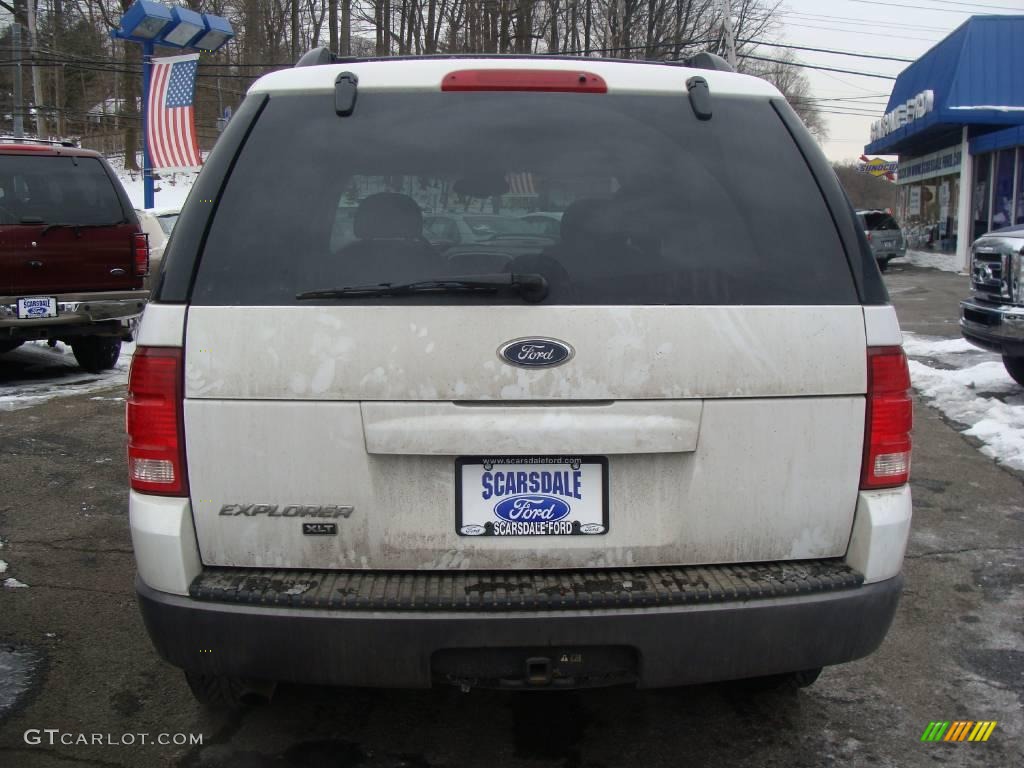 2003 Explorer XLT 4x4 - Oxford White / Graphite Grey photo #5