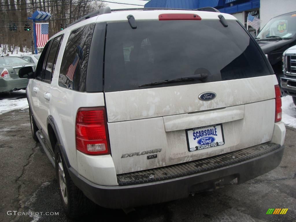 2003 Explorer XLT 4x4 - Oxford White / Graphite Grey photo #6