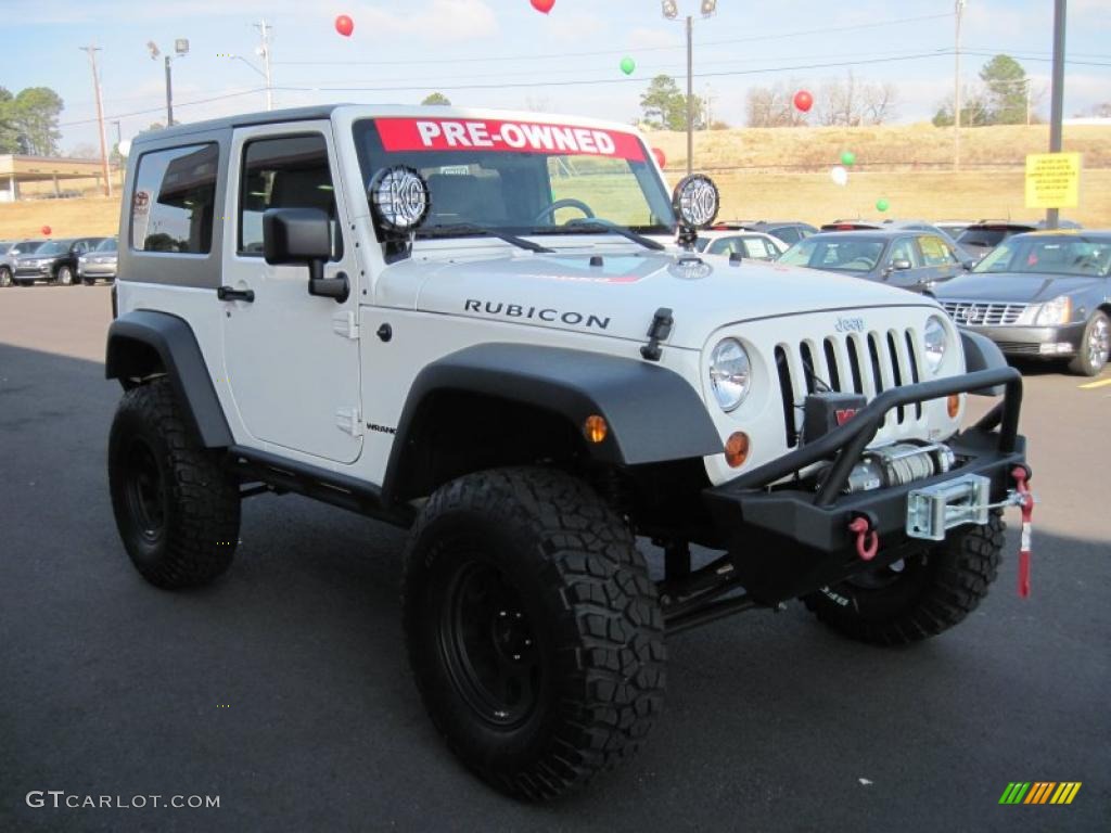 2010 Wrangler Rubicon 4x4 - Stone White / Dark Slate Gray/Medium Slate Gray photo #7