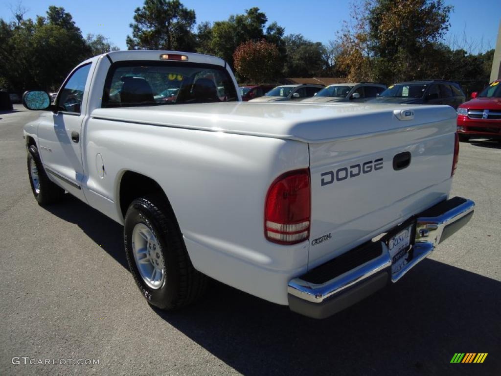 2000 Dakota Regular Cab - Bright White / Agate photo #3