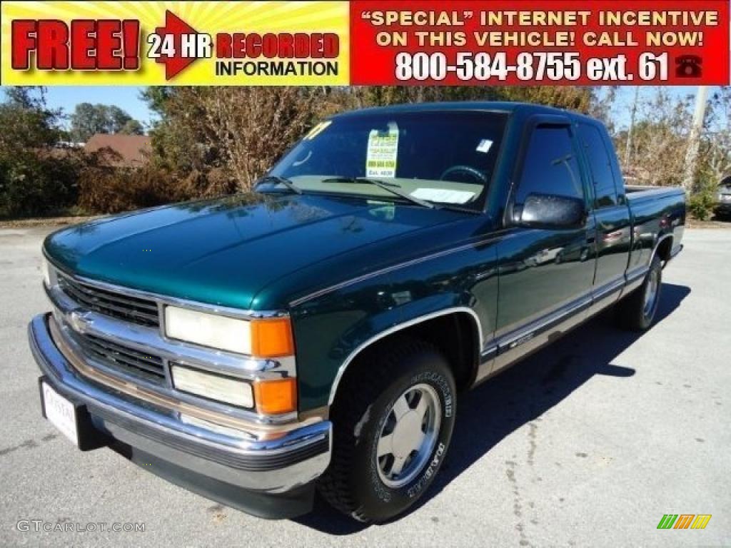 1997 C/K C1500 Silverado Extended Cab - Emerald Green Metallic / Neutral Shale photo #1