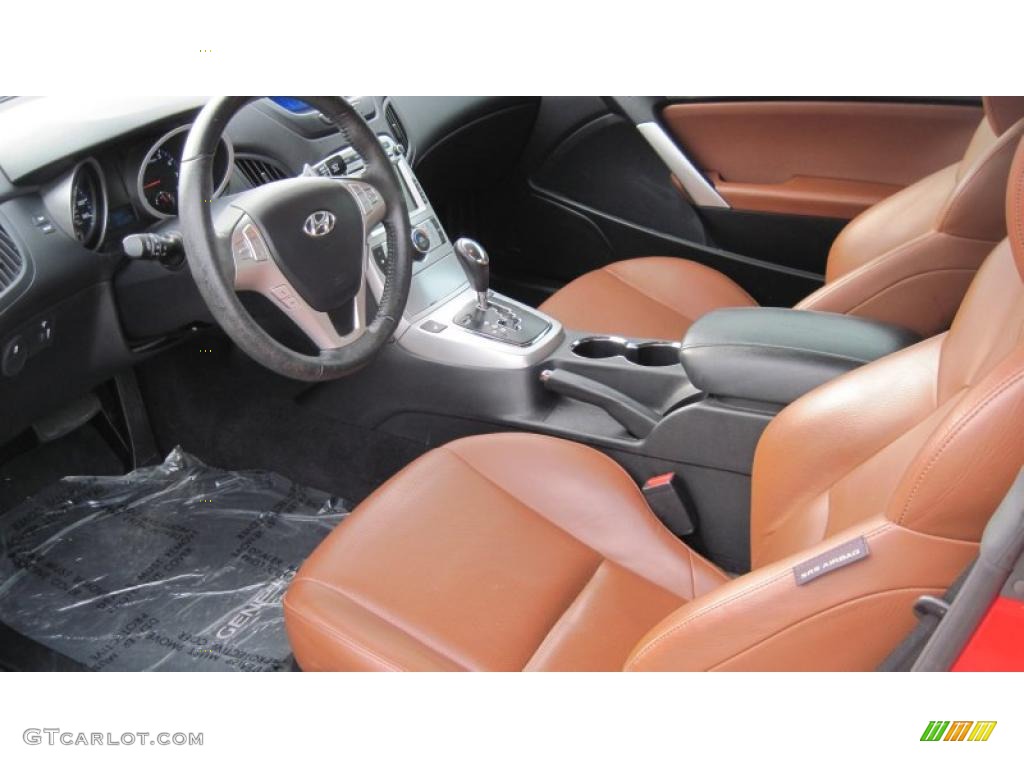 Brown Interior 2010 Hyundai Genesis Coupe 3.8 Grand Touring Photo #41555558