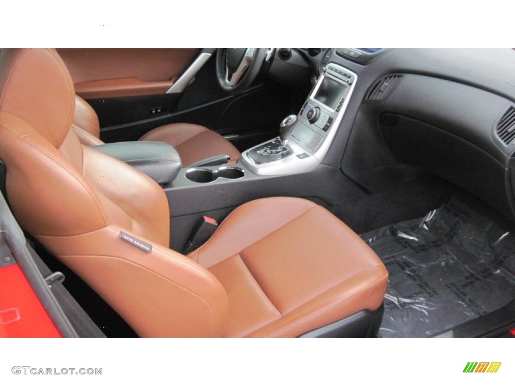 Brown Interior 2010 Hyundai Genesis Coupe 3.8 Grand Touring Photo #41555602