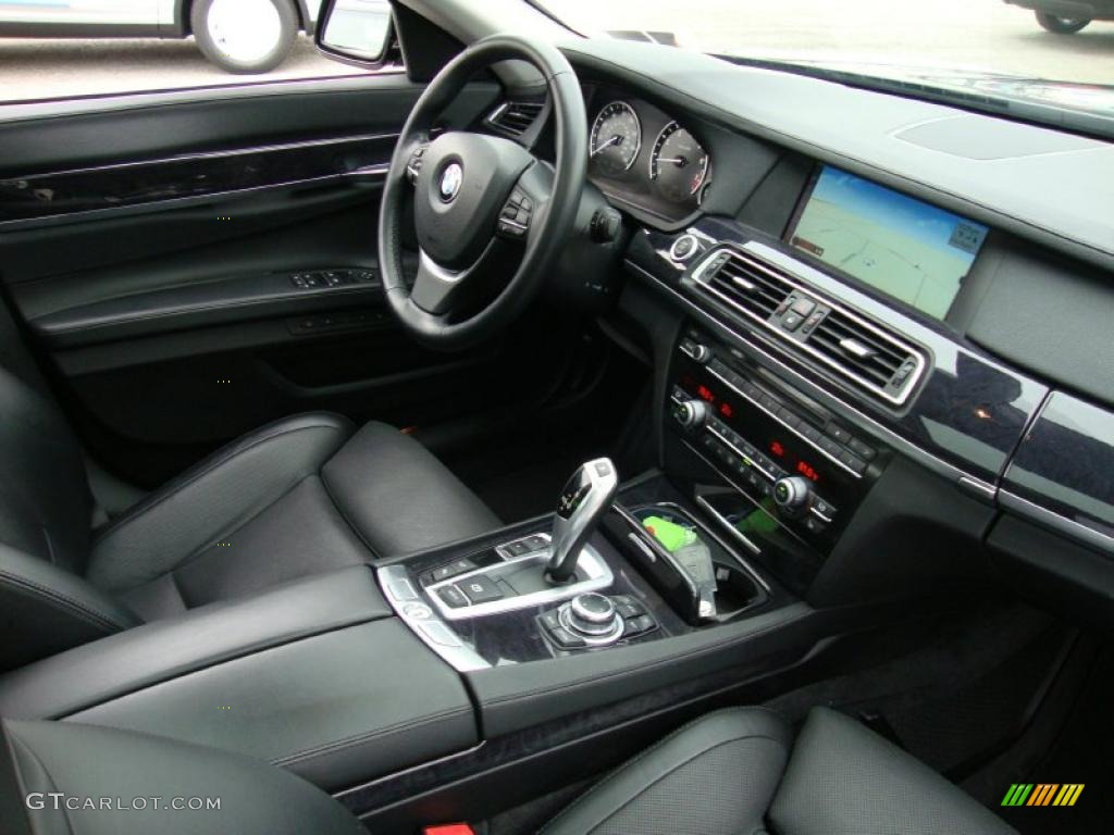 2009 BMW 7 Series 750i Sedan Black Nappa Leather Dashboard Photo #41557234
