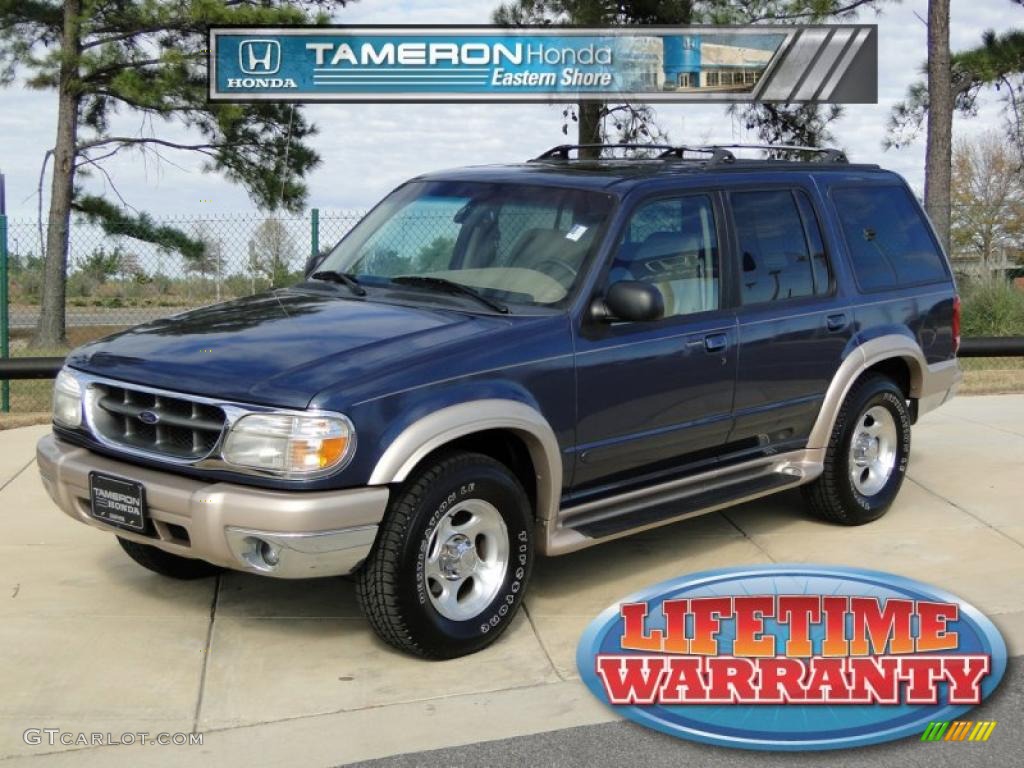 1999 Explorer Eddie Bauer - Medium Wedgewood Blue Metallic / Medium Prairie Tan photo #1