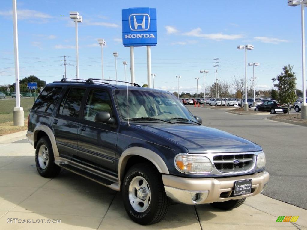 1999 Explorer Eddie Bauer - Medium Wedgewood Blue Metallic / Medium Prairie Tan photo #2