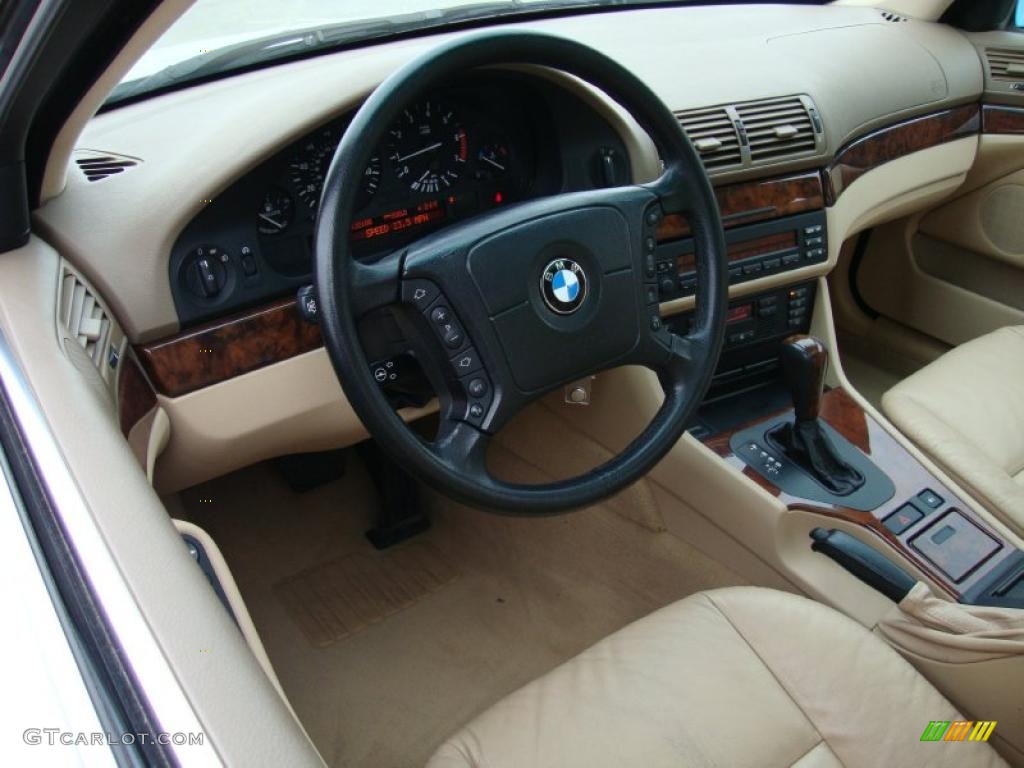Sand Beige Interior 2001 BMW 5 Series 540i Sport Wagon Photo #41559627