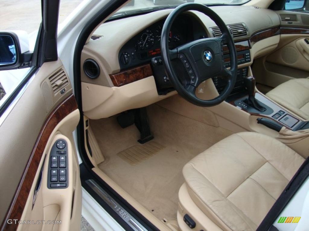 Sand Beige Interior 2001 BMW 5 Series 540i Sport Wagon Photo #41559639