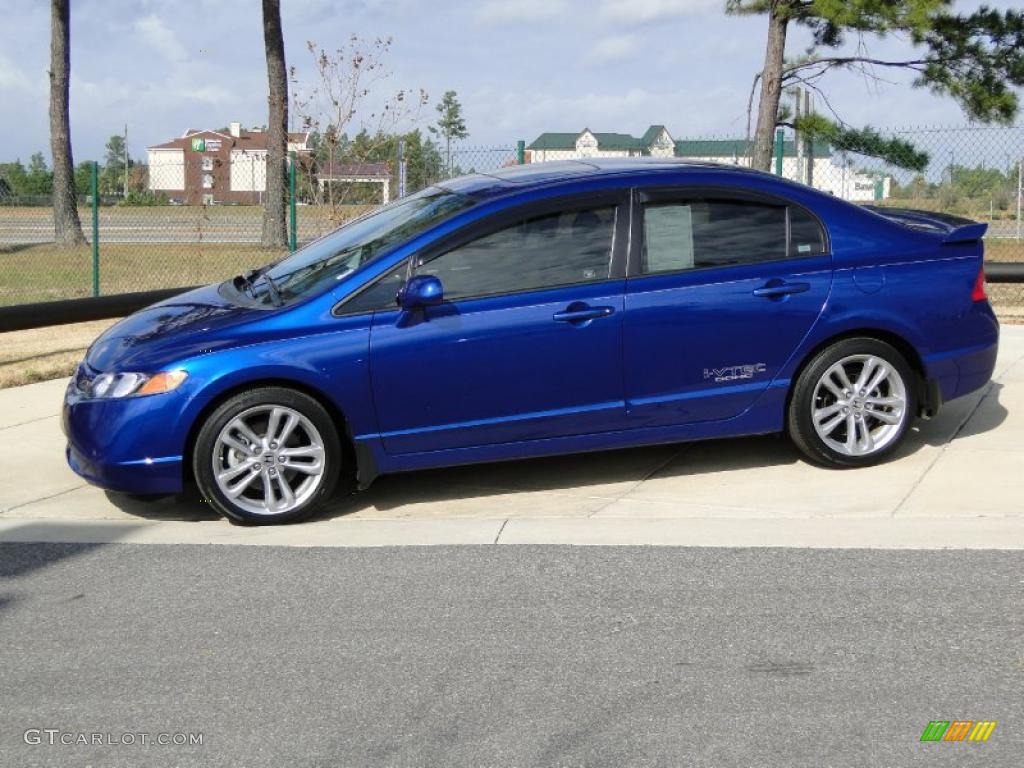 2008 Civic Si Sedan - Fiji Blue Pearl / Black photo #8