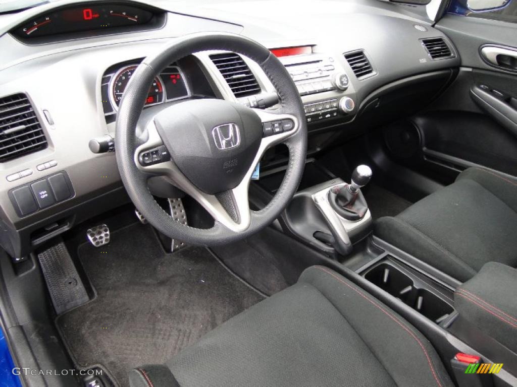 2008 Civic Si Sedan - Fiji Blue Pearl / Black photo #13