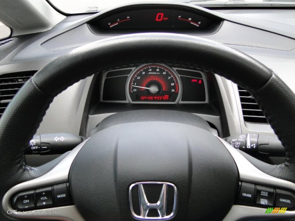 2008 Civic Si Sedan - Fiji Blue Pearl / Black photo #16