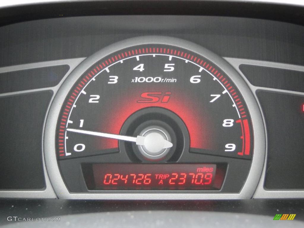 2008 Civic Si Sedan - Fiji Blue Pearl / Black photo #17