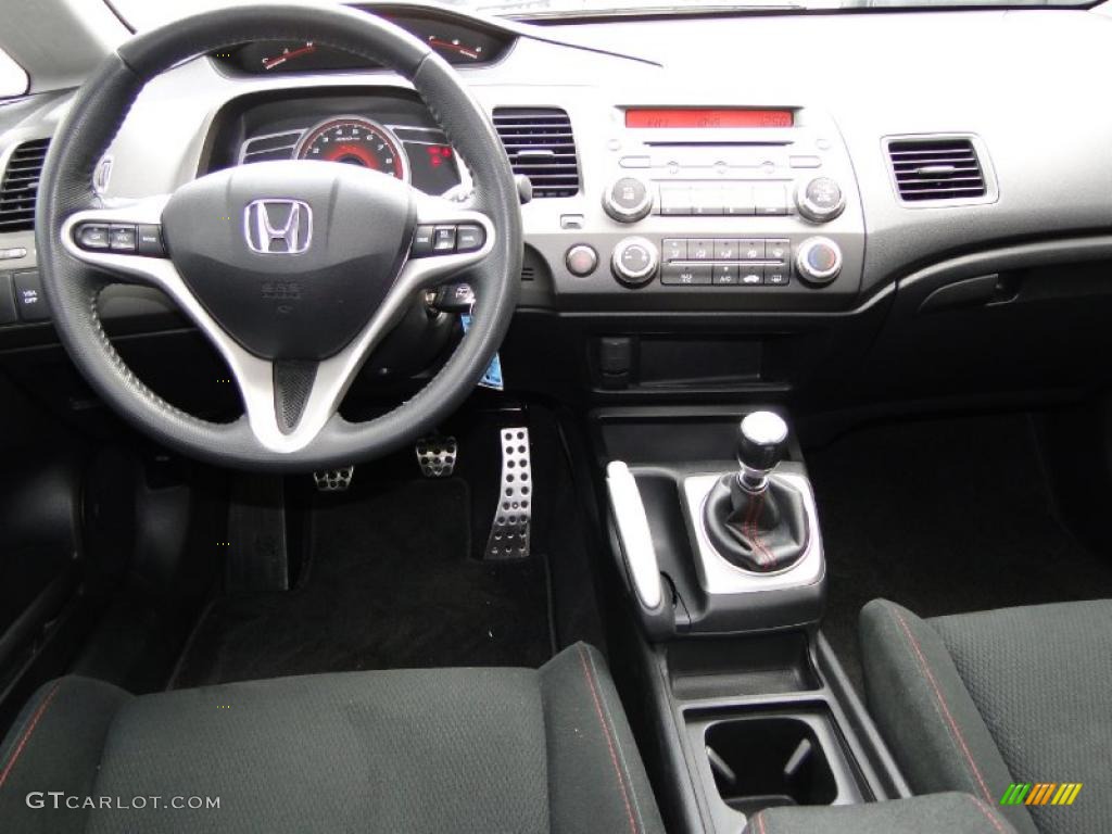 2008 Civic Si Sedan - Fiji Blue Pearl / Black photo #19