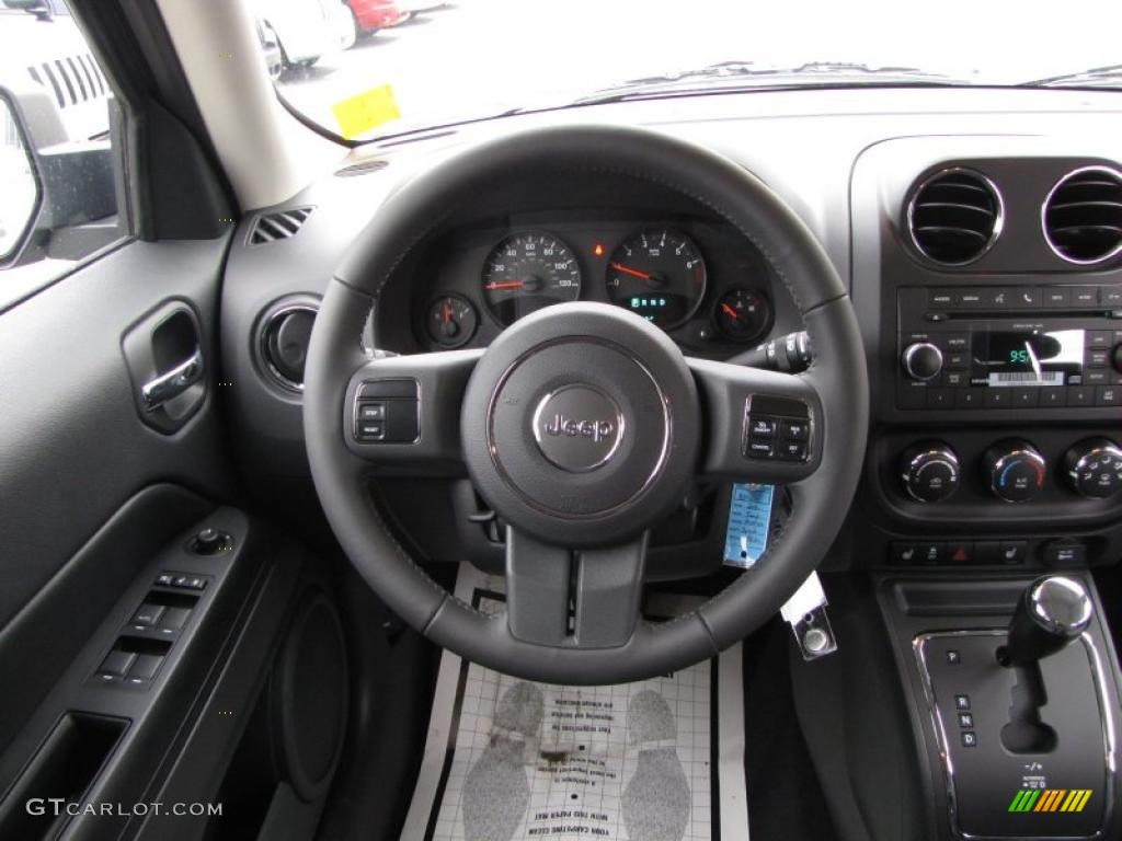 2011 Jeep Patriot Latitude Dark Slate Gray Steering Wheel Photo #41562939