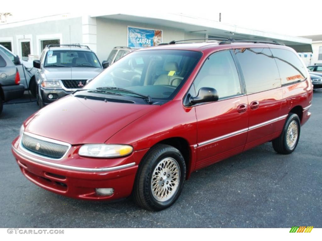 1997 Town & Country LXi - Candy Apple Red Metallic / Camel photo #1