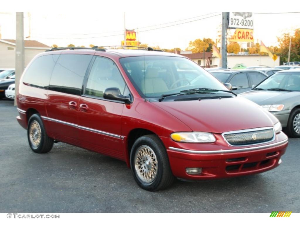 1997 Town & Country LXi - Candy Apple Red Metallic / Camel photo #2