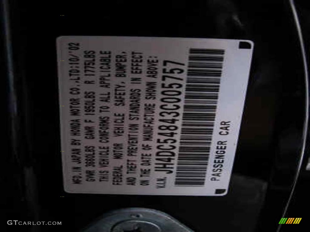 2003 RSX Sports Coupe - Nighthawk Black Pearl / Ebony photo #20