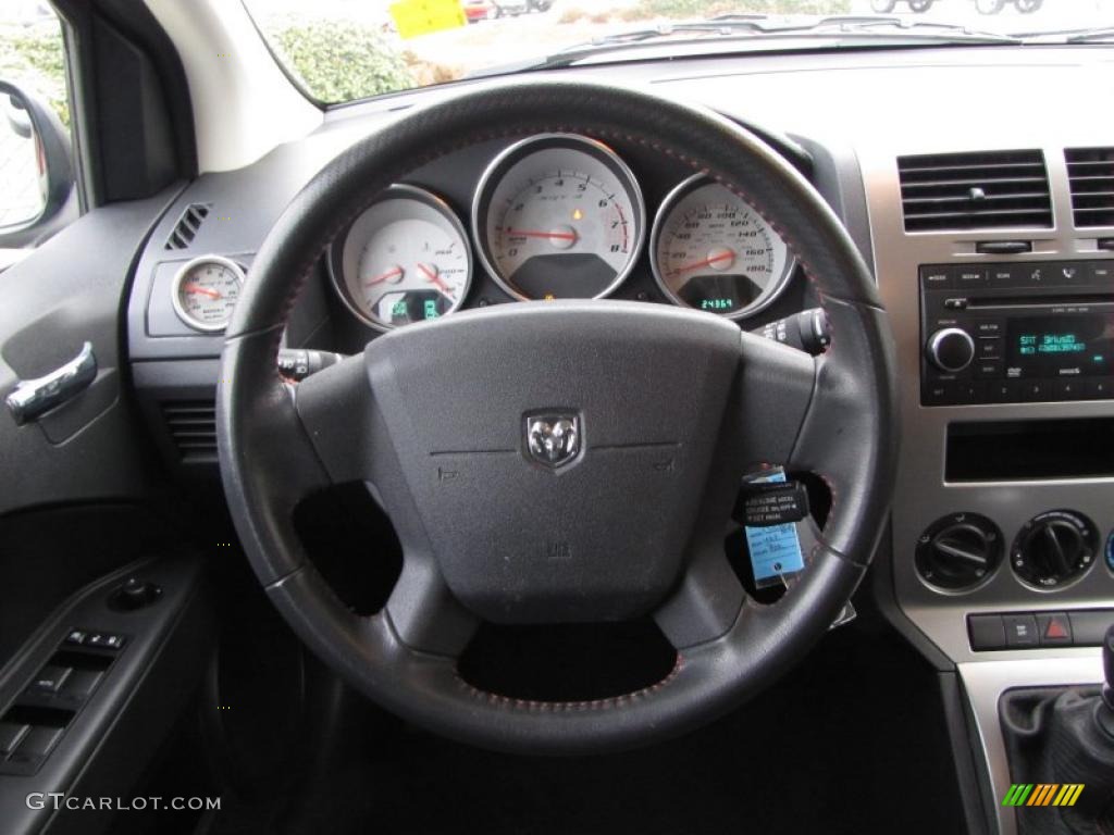 2009 Dodge Caliber SRT 4 Dark Slate Gray Steering Wheel Photo #41564903