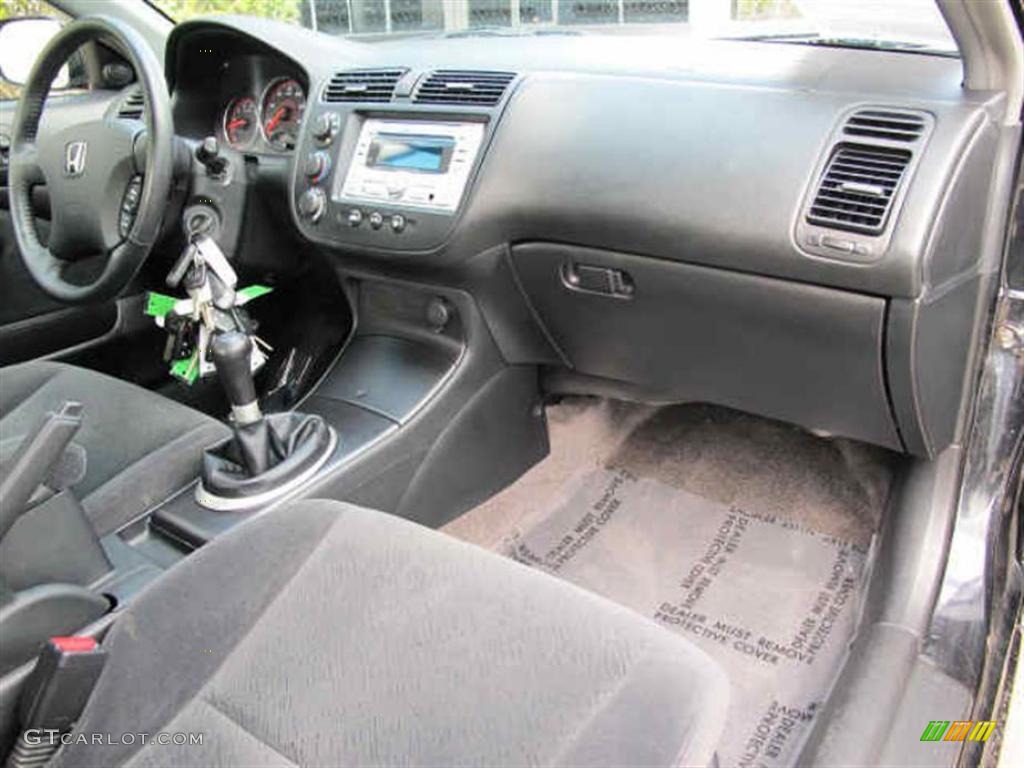 2005 Honda Civic EX Coupe Black Dashboard Photo #41564911